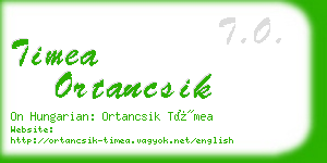 timea ortancsik business card